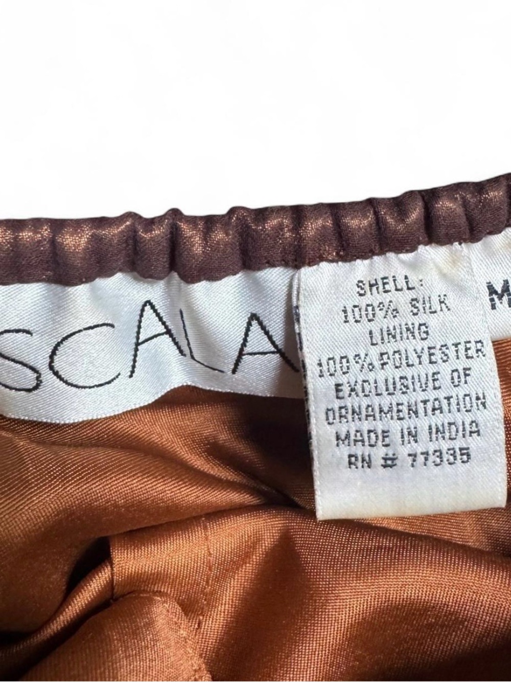 Scala Brown Embroidered Halter Camisole - Picture 4 of 5